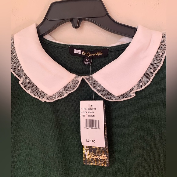 NWT- Honey & Sparkle women’s/ juniors ruffle collar top size M - Picture 2 of 6